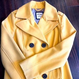 Mustard Old Navy pea coat